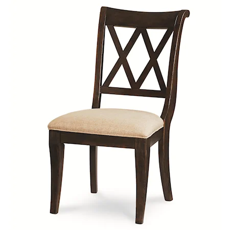 X Back Side Chair with Tapered Legs